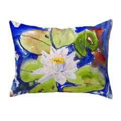 Lily Pad Flower Small No-Cord Pillow 11x14