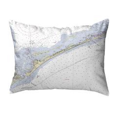 Ocracoke Inlet, NC Nautical Map Noncorded Indoor/Outdoor Pillow 11x14