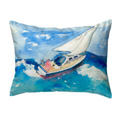 Sailboat Small No-Cord Pillow 11x14