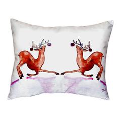 Dancing Deer Small No-Cord Pillow 11x14