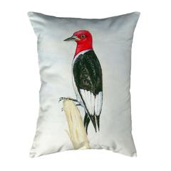 Redheaded Woodpecker Small No-Cord Pillow 11x14