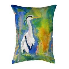 D&B's Blue Heron Small No-Cord Pillow 11x14