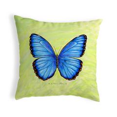 Dick's Blue Morpho Small No-Cord Pillow 12x12