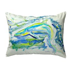 Green Shark Small No-Cord Pillow 11x14
