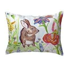 Brown Rabbit Right Small No-Cord Pillow 11x14