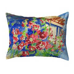 Hollyhocks Small No-Cord Pillow 11x14