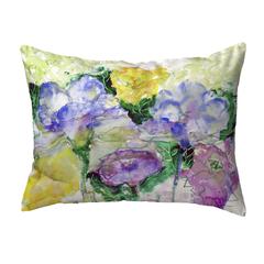 Watercolor Garden Small No-Cord Pillow 11x14