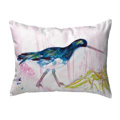 Black Shore Bird Small No-Cord Pillow 11x14