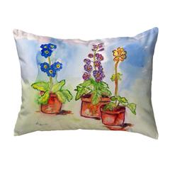 Potted Flowers Small No-Cord Pillow 11x14