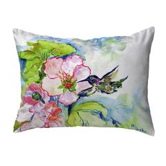 Hummingbird & Hibiscus Small No-Cord Pillow 11x14