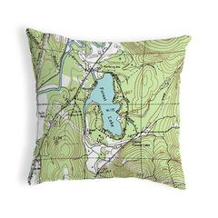 Forest Lake, NH Nautical Map Noncorded Indoor/Outdoor Pillow 12x12