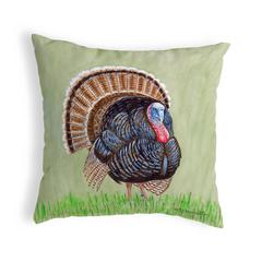 Wild Turkey Small No-Cord Pillow 12x12