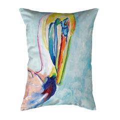 Pelican Head Small No-Cord Indoor/Outdoor Pillow 11x14