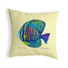 Sailfin Tang - Yellow Small No-Cord Pillow 12x12
