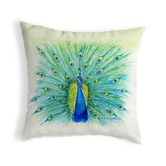 Peacock Small No-Cord Pillow 12x12