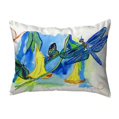 Yellow Bells & DragonFly Small No-Cord Pillow 11x14