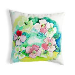 Flower Wreath Small No-Cord Pillow 12x12