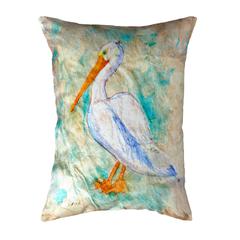Pelican on Rice Small No-Cord Pillow 11x14