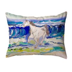 Horse & Surf Small No-Cord Pillow 11x14
