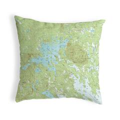Squam Lake, NH Nautical Map Noncorded Indoor/Outdoor Pillow 12x12