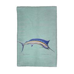 Blue Marlin on Teal Kitchen Towel