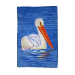 White Pelican Portrait Kitchen Towel