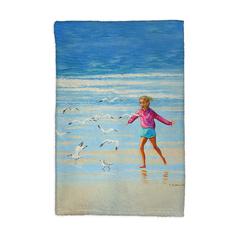 Chasing Gulls Kitchen Towel