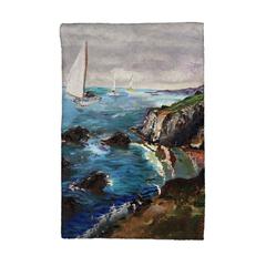 Sailing the Cliffs Kitchen Towel