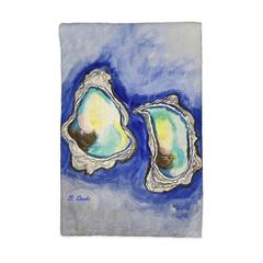 Aqua Oysters Kitchen Towel