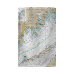 Buzzards Bay, MA Nautical Map Kitchen Towel