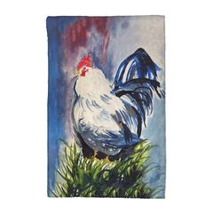 Blue & White Rooster Kitchen Towel