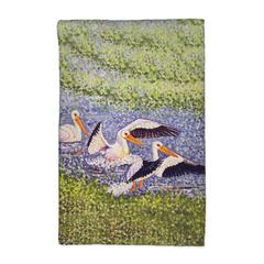 White Pelican Wings Kitchen Towel