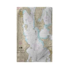 Cumberland Head to Four Brothers Islands, VT Nautical Map Kitchen Towel