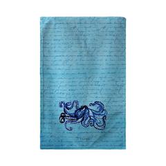 Blue Script Octopus Kitchen Towel