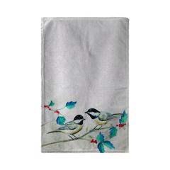 Christmas Chickadees Kitchen Towel