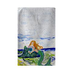 Mermaid on Rock Kitchen Towel