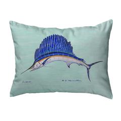 Sailfish - Teal No Cord Pillow 16x20