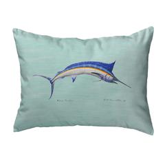 Blue Marlin - Teal No Cord Pillow 16x20