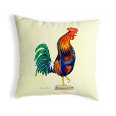 Rooster on Yellow Large Noncorded Pillow