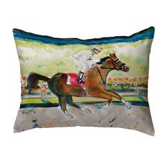 Racing Horse No Cord Pillow 16x20