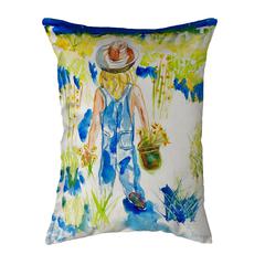 Garden Girl No Cord Pillow 16x20