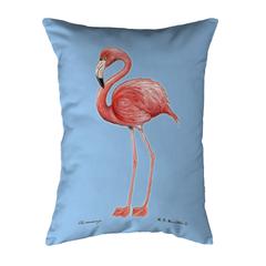 Flamingo Light Blue Background Noncorded Indoor/Outdoor Pillow 16x20
