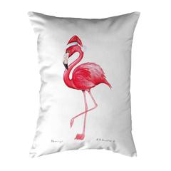 Flamingo Santa Noncorded Pillow 16x20