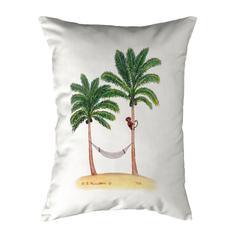 Palm Trees & Monkey No Cord Pillow 16x20