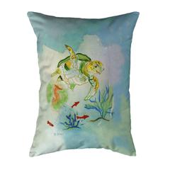 Betsy's Sea Turtle No Cord Pillow 16x20
