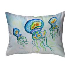 Three Jellyfish Noncorded Indoor/Outdoor Pillow 16x20