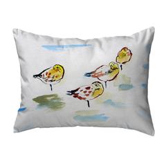 Four Sanderlings Noncorded Indoor/Outdoor Pillow 16x20