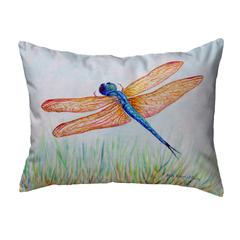 Amber & Blue Dragonfly Noncorded Indoor/Outdoor Pillow 16x20