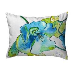 Blue Hibiscus No Cord Pillow 16x20