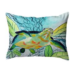 Smiling Sea Turtle No Cord Pillow 16x20